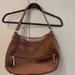 Elegant Brown Leather Shoulder Bag
